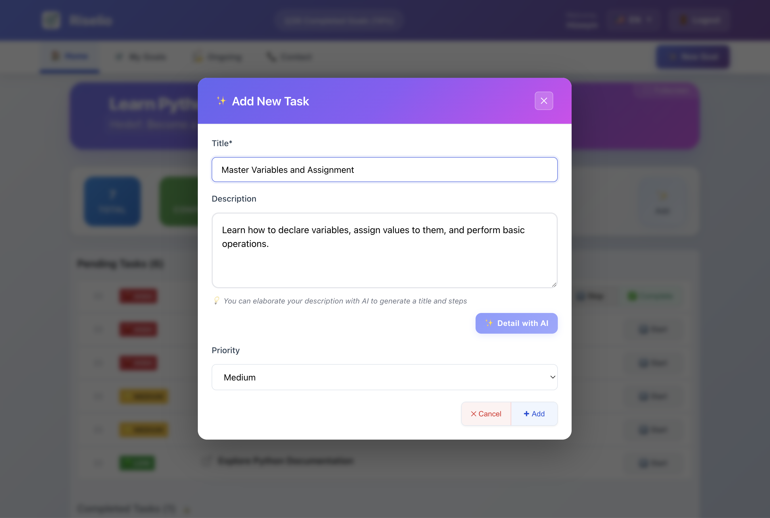 AI Goal Planning