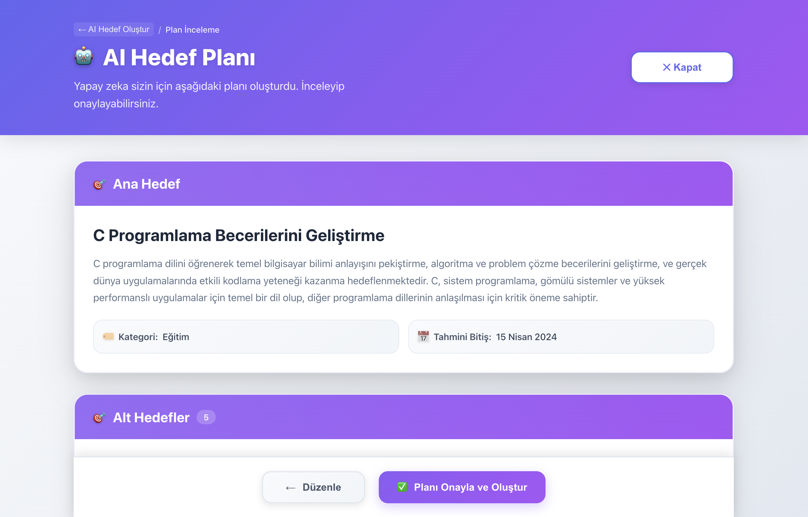 Plan Preview