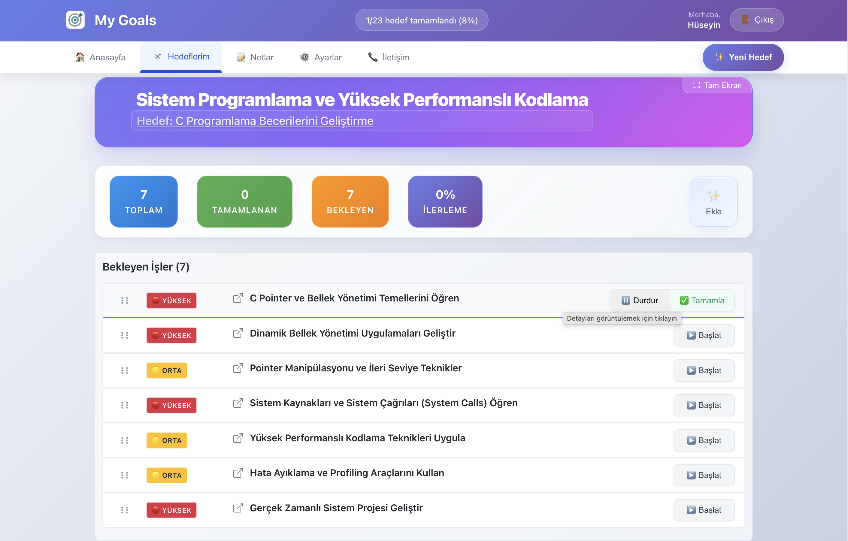 Progress Tracking