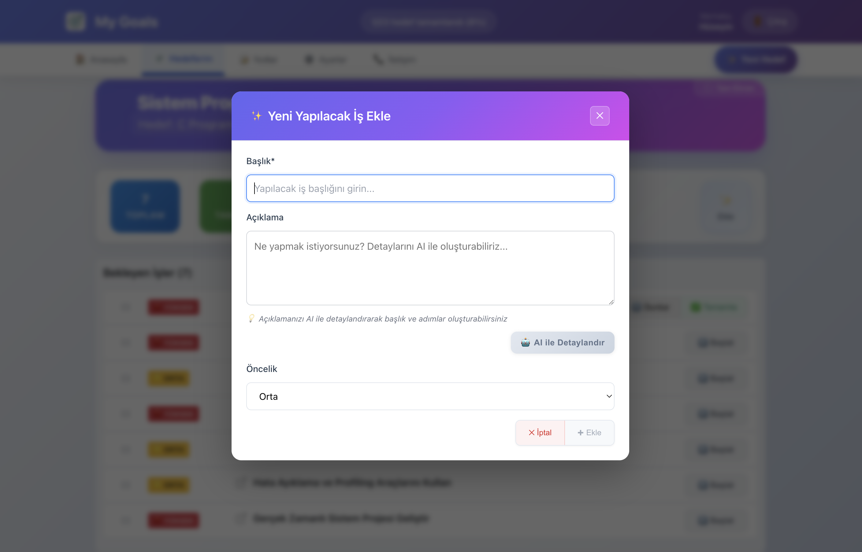 AI ile Hedef Planlama